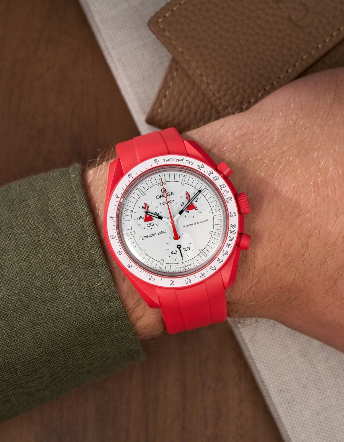 Curved Rubber Strap - Red - OM Luxury