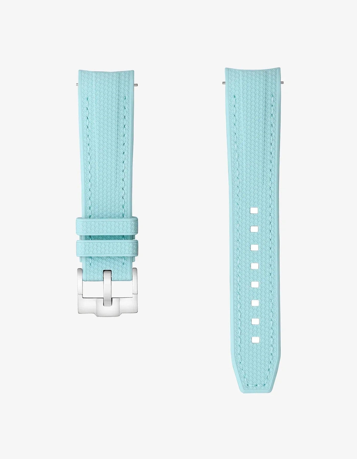 Curved Vertech Rubber Strap - Turquoise - OM Luxury