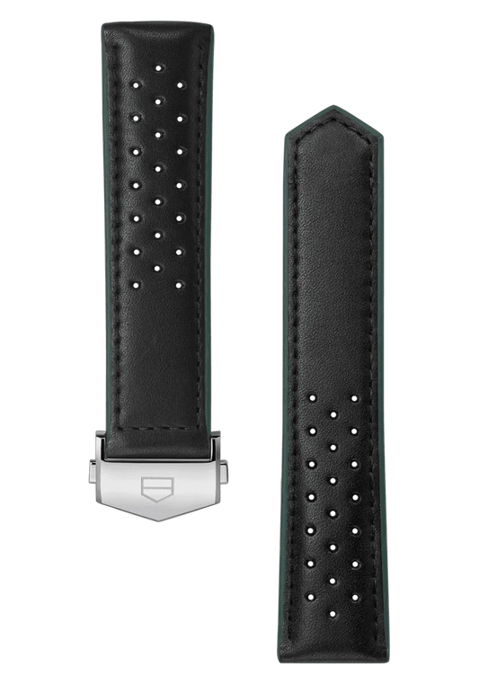 Carrera 41MM Black Perforated Leather Strap - OM Luxury