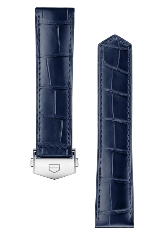 TAG Heuer Carrera 42MM Blue Alligator Leather Strap - OM Luxury