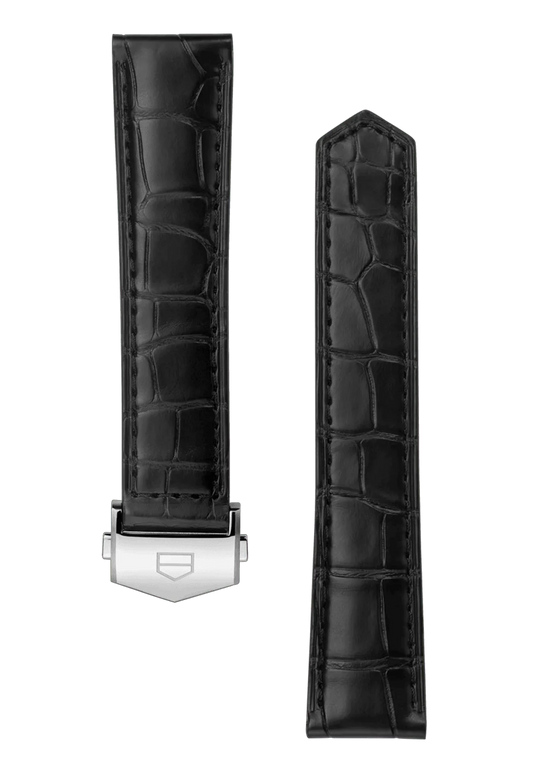 Carrera 39MM Black Alligator Leather Strap - OM Luxury