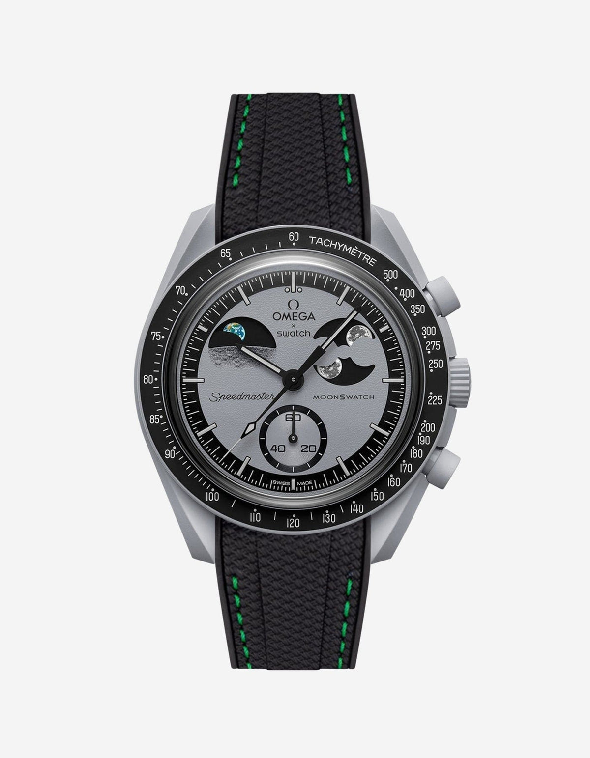 MoonSwatch Mission To Earth Phase Watch (Rubber Strap) - OM Luxury