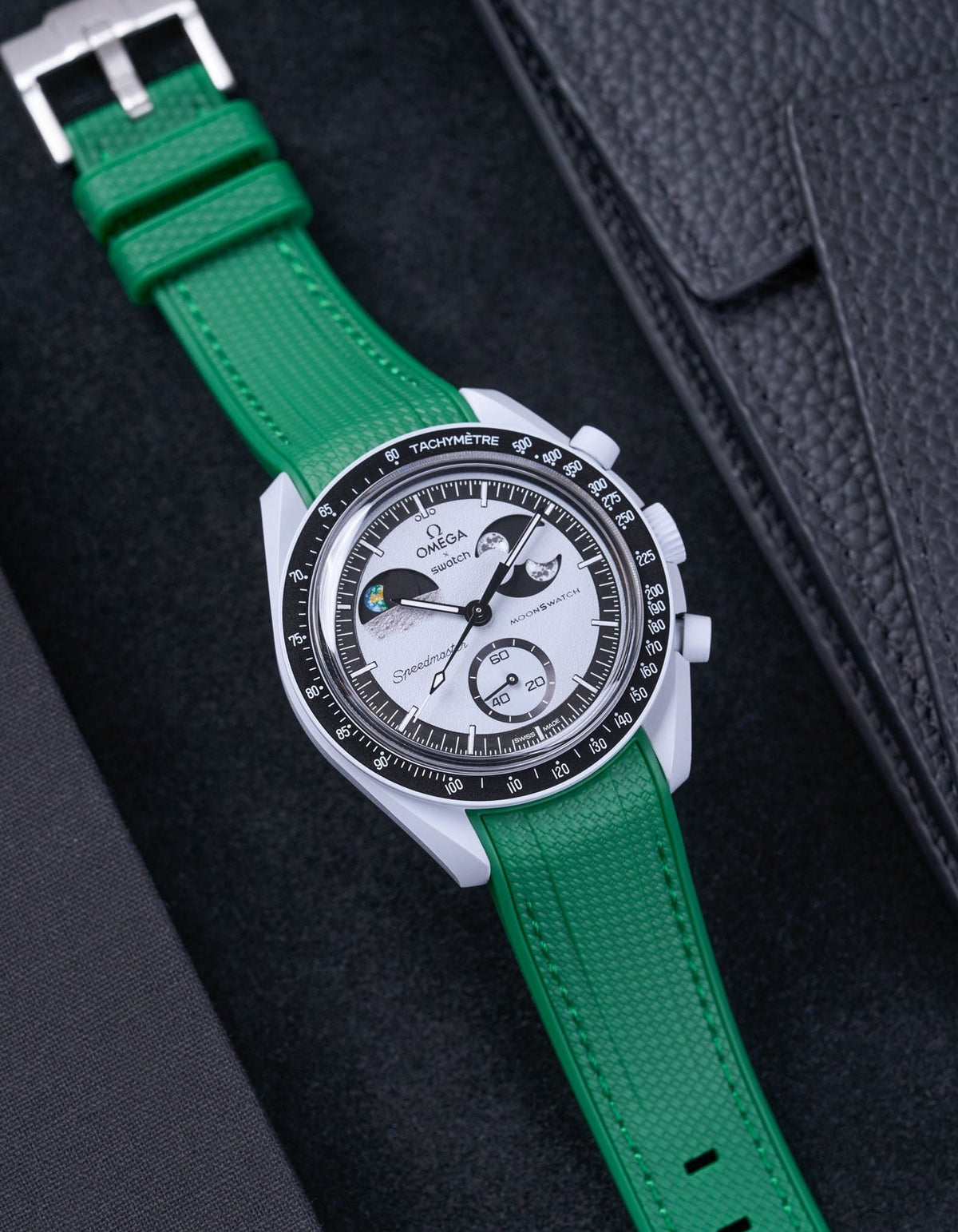 MoonSwatch Mission To Earth Phase Watch (Rubber Strap) - OM Luxury
