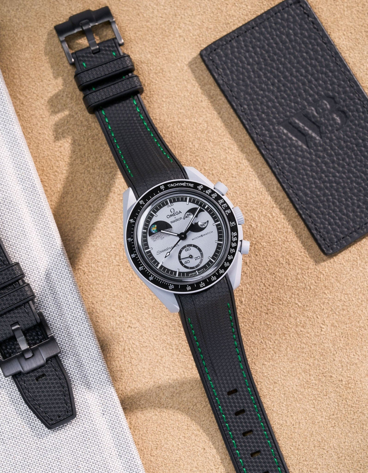 MoonSwatch Mission To Earth Phase Watch (Rubber Strap) - OM Luxury