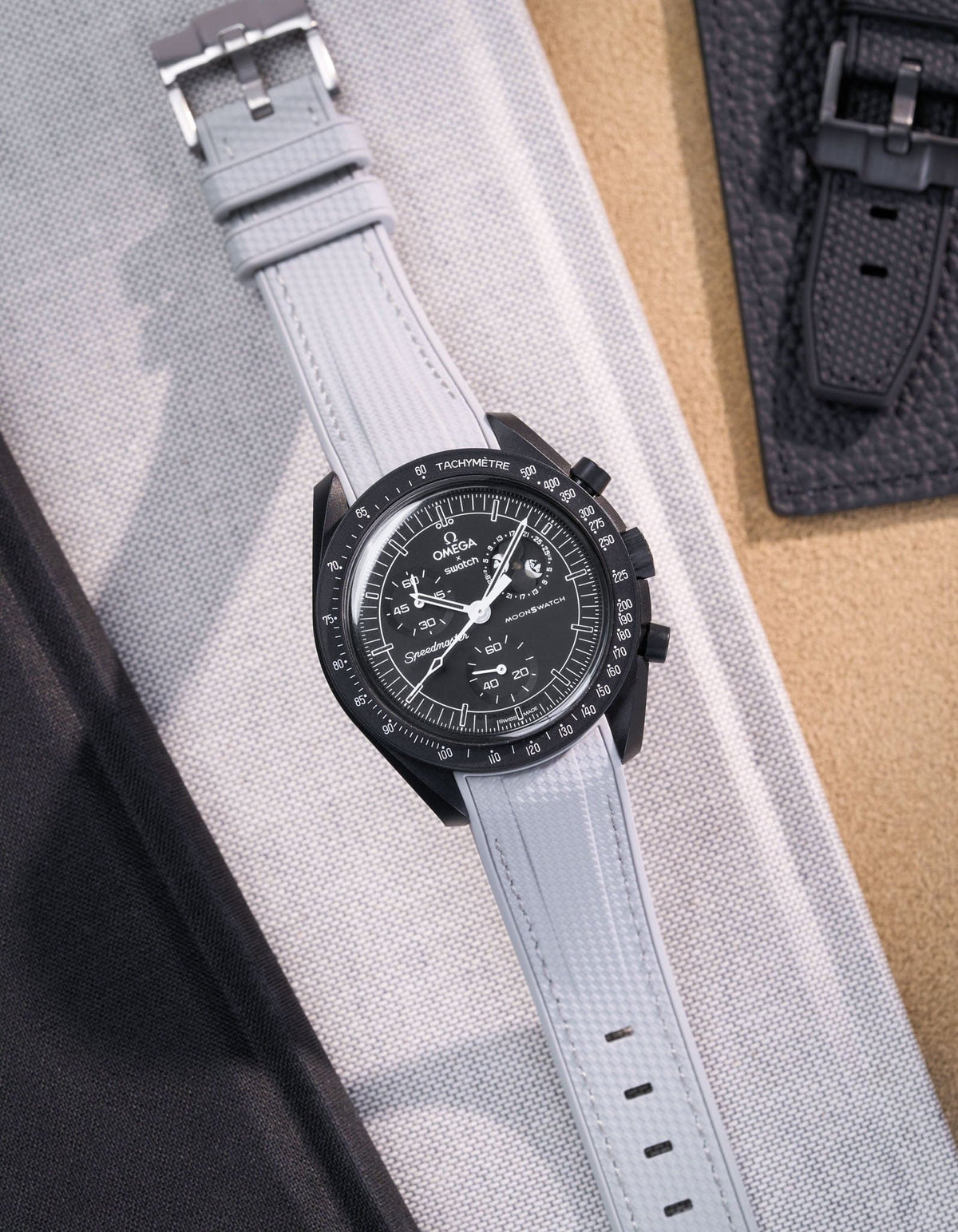 MoonSwatch Mission to The Moonphase - New Moon (Rubber Strap) - OM Luxury