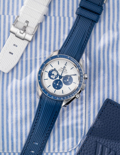 Curved Vertech Rubber Strap - Blue - OM Luxury