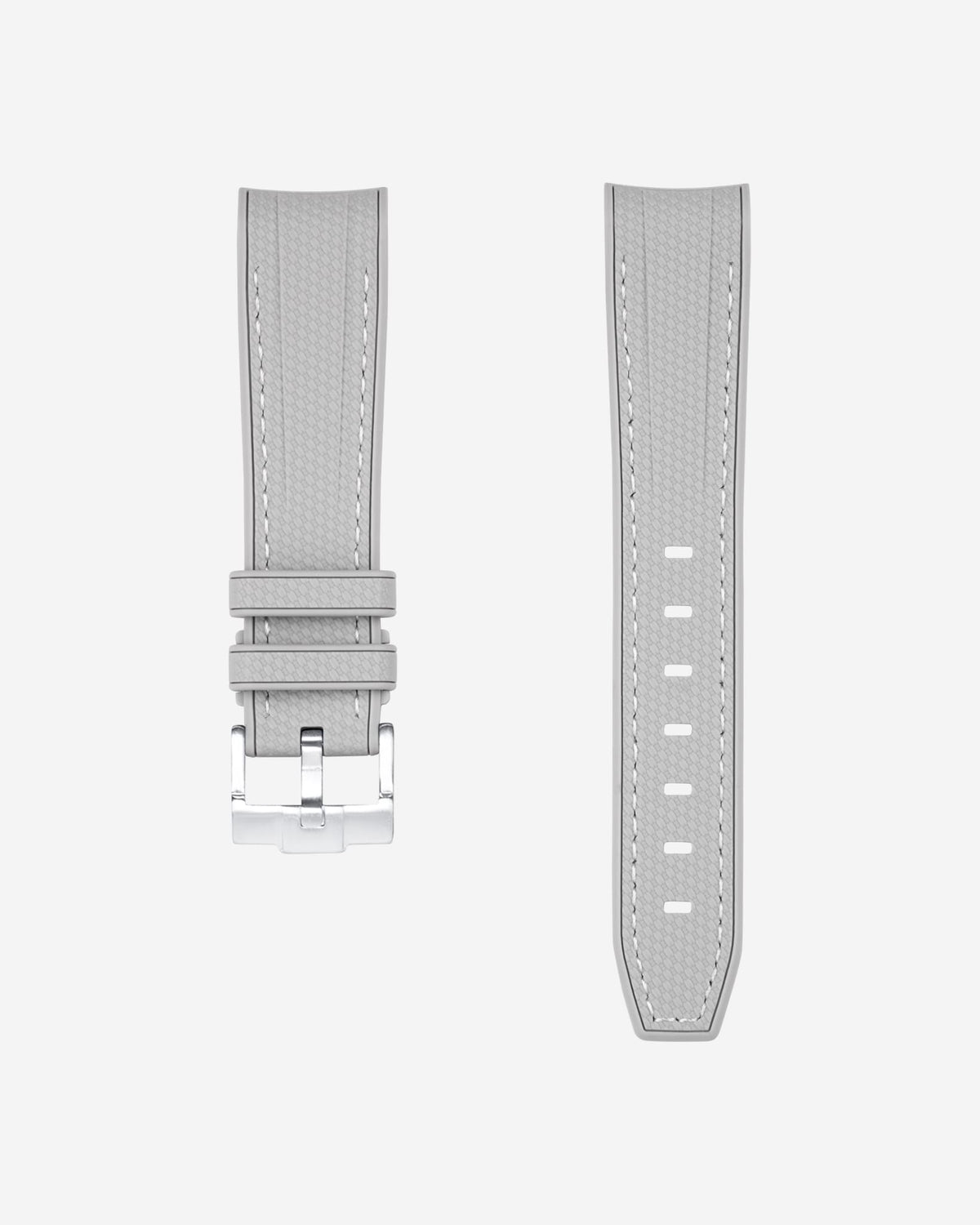 Curved Vertech Rubber Strap - Grey - OM Luxury