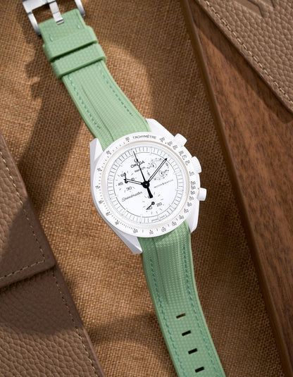 Curved Vertech Rubber Strap - Mint - OM Luxury