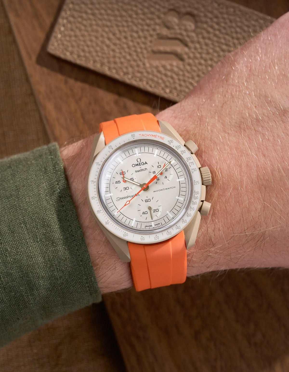 Curved Rubber Strap - Orange - OM Luxury