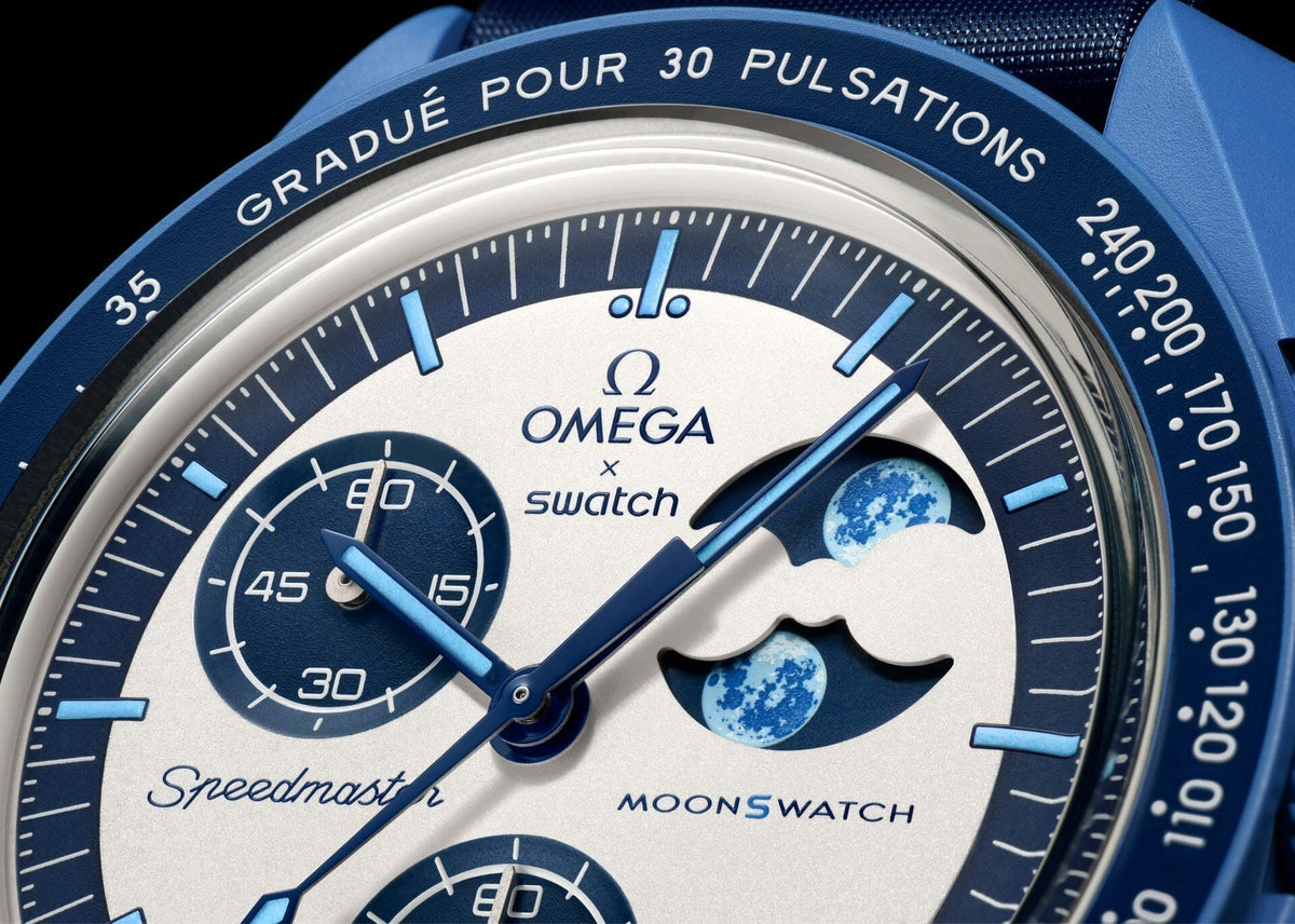 Mission to the SUPER BLUE MOONPHASE - VELCRO© Strap - OM Luxury