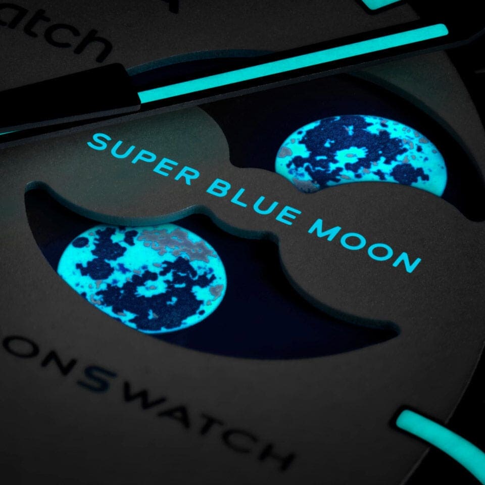Mission to the SUPER BLUE MOONPHASE - VELCRO© Strap - OM Luxury