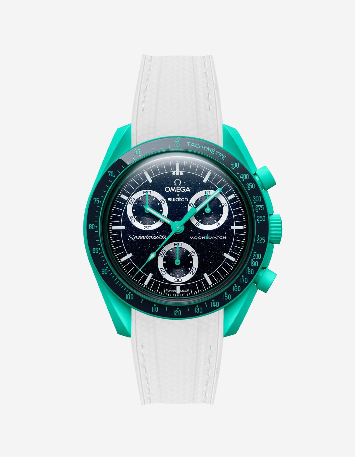 MoonSwatch Mission On Earth Watch - Polar Lights (Rubber Strap) - OM Luxury