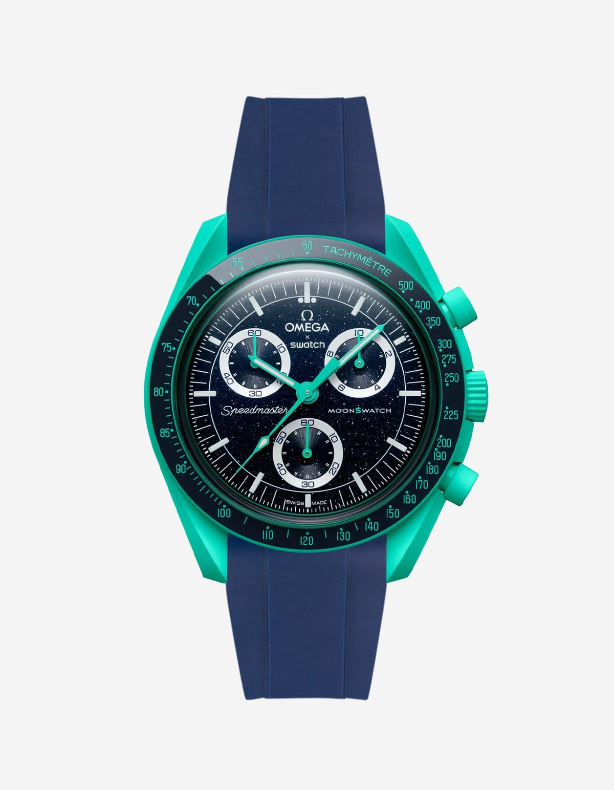MoonSwatch Mission On Earth Watch - Polar Lights (Rubber Strap) - OM Luxury