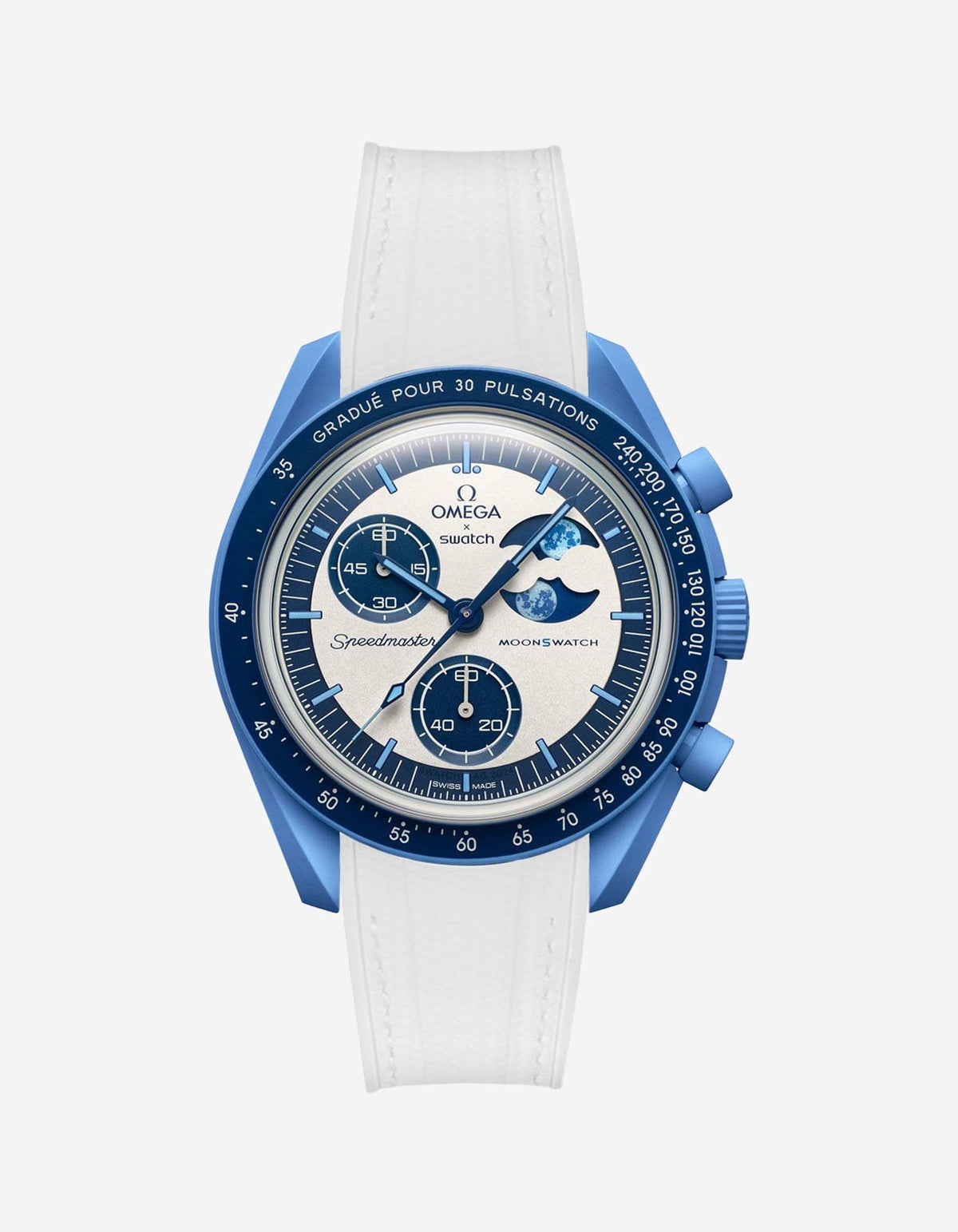 MoonSwatch Mission to the Super Blue Moon Phase (Rubber Strap) - OM Luxury
